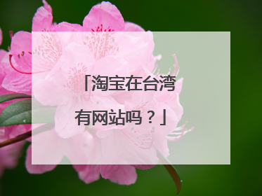 淘宝在台湾有网站吗?