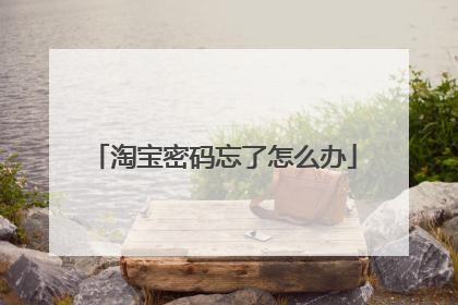淘宝密码忘了怎么办