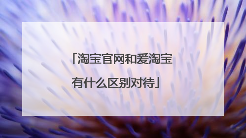 淘宝官网和爱淘宝有什么区别对待