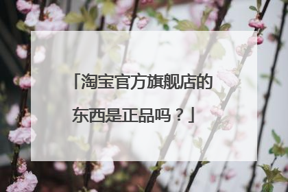 淘宝官方旗舰店的东西是正品吗?