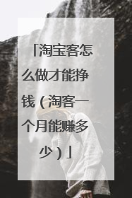 淘宝客怎么做才能挣钱(淘客一个月能赚多少)