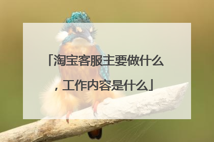 淘宝客服主要做什么，工作内容是什么