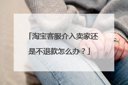 淘宝客服介入卖家还是不退款怎么办?