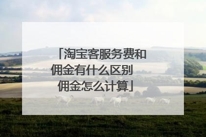 淘宝客服务费和佣金有什么区别 佣金怎么计算