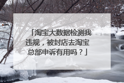 淘宝大数据检测我违规，被封店去淘宝总部申诉有用吗？