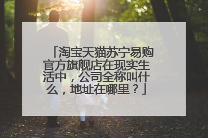 淘宝天猫苏宁易购官方旗舰店在现实生活中,公司全称叫什么,地址在哪里?