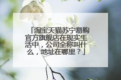 淘宝天猫苏宁易购官方旗舰店在现实生活中，公司全称叫什么，地址在哪里？