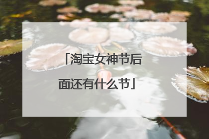 淘宝女神节后面还有什么节