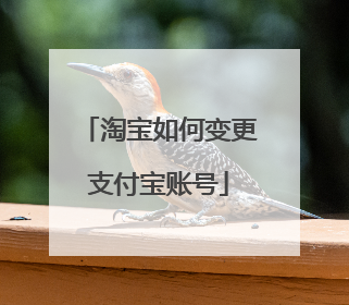 淘宝如何变更支付宝账号