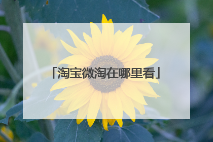 淘宝微淘在哪里看
