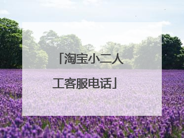 淘宝小二人工客服电话