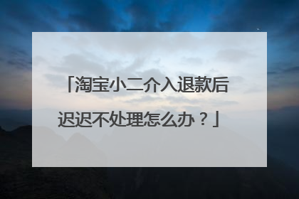 淘宝小二介入退款后迟迟不处理怎么办?