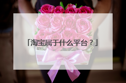 淘宝属于什么平台?