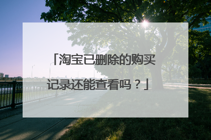 淘宝已删除的购买记录还能查看吗？