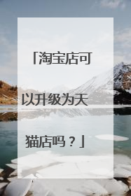 淘宝店可以升级为天猫店吗?