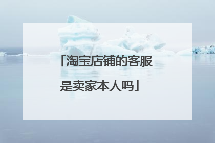 淘宝店铺的客服是卖家本人吗