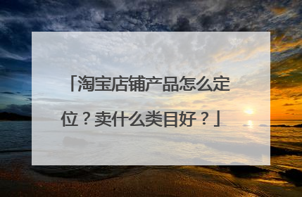 淘宝店铺产品怎么定位？卖什么类目好？