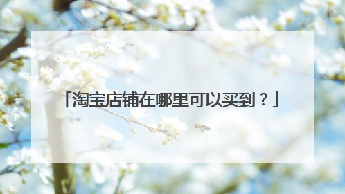 淘宝店铺在哪里可以买到？