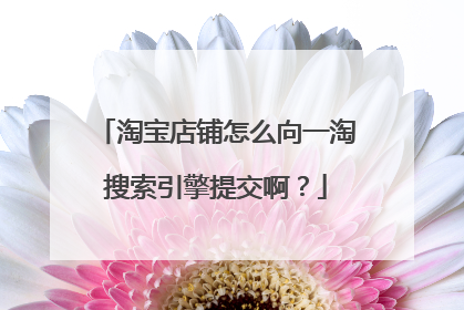 淘宝店铺怎么向一淘搜索引擎提交啊?