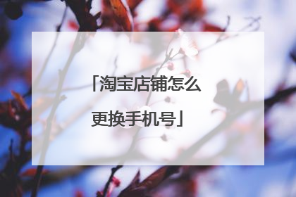 淘宝店铺怎么更换手机号