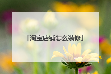 淘宝店铺怎么装修