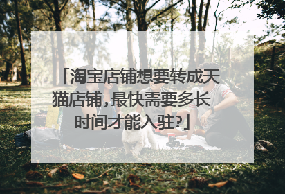 淘宝店铺想要转成天猫店铺,最快需要多长时间才能入驻?