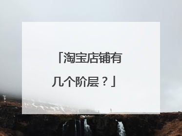 淘宝店铺有几个阶层？