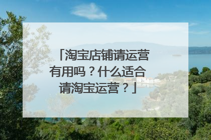 淘宝店铺请运营有用吗?什么适合请淘宝运营?