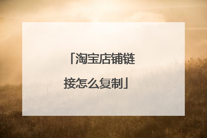 淘宝店铺链接怎么复制