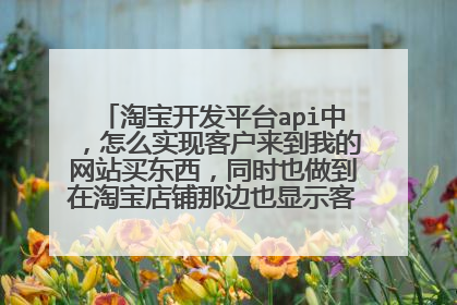 淘宝开发平台api中,怎么实现客户来到我的网站买东西,同时也做到在淘宝店铺那边也显示客户购买记录。