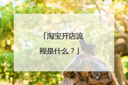淘宝开店流程是什么?