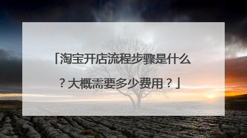 淘宝开店流程步骤是什么?大概需要多少费用?