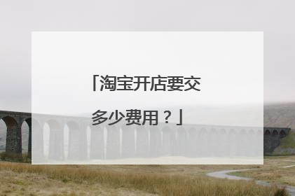 淘宝开店要交多少费用?