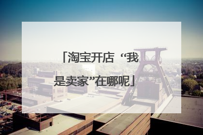 淘宝开店 “我是卖家”在哪呢