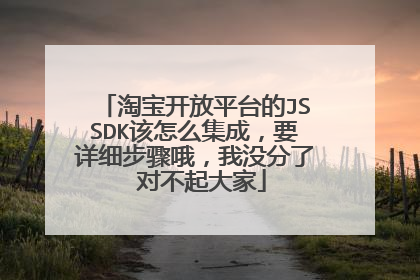 淘宝开放平台的JSSDK该怎么集成,要详细步骤哦,我没分了 对不起大家