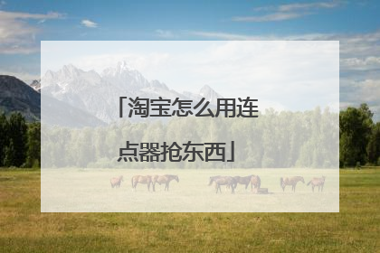 淘宝怎么用连点器抢东西