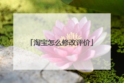 淘宝怎么修改评价