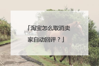 淘宝怎么取消卖家自动回评?