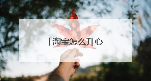 淘宝怎么升心 我想要2心