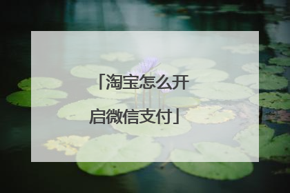 淘宝怎么开启微信支付