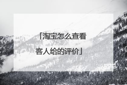 淘宝怎么查看客人给的评价