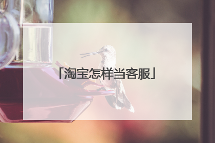 淘宝怎样当客服