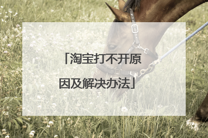 淘宝打不开原因及解决办法