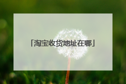 淘宝收货地址在哪