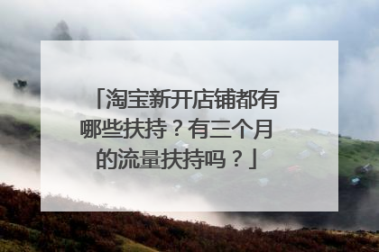 淘宝新开店铺都有哪些扶持?有三个月的流量扶持吗?