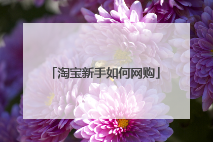 淘宝新手如何网购