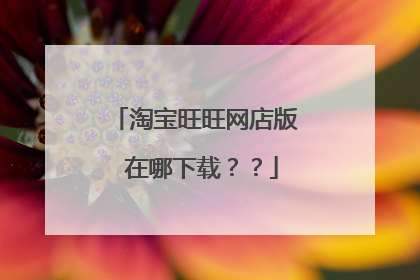淘宝旺旺网店版 在哪下载？？