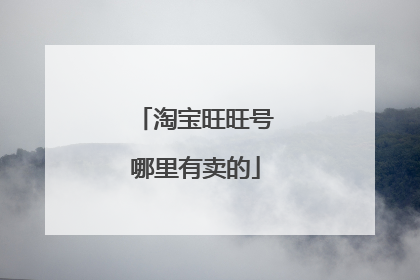 淘宝旺旺号哪里有卖的