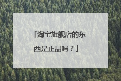 淘宝旗舰店的东西是正品吗?