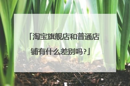 淘宝旗舰店和普通店铺有什么差别吗?